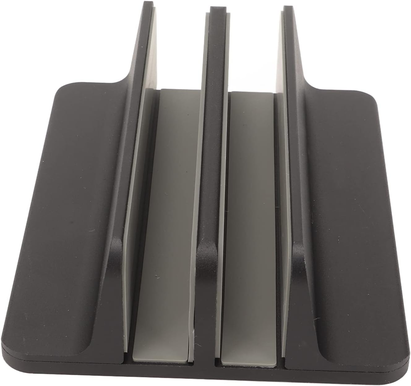 Pssopp Laptop Stand, Aluminum Alloy Vertical Holder with Silicone Protective Pad for Computers and Tablets, Ideal for Home Office and Students