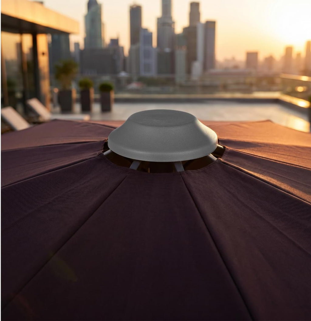 Garneck 2 Pcs Patio Umbrella Top Screw Caps, Replacement Parts | gray plastic, 4.4 x 4.4 x 1.02 in, screw-on fitting for Roman umbrella cantilever umbrella tops for terrace garden outdoor