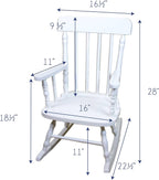Girl's Personalized White Wood Rocking Chair Toddler Baby Gift (You are My Sunshine)
