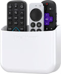 TotalMount Hole-Free Remote Holder – Eliminates Need to Drill Holes in Your Wall (for 2 or 3 Remote Controls – White – Quantity 1)