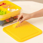 Toys Storage Organizer Bins for Lego, Building Blocks Storage with Building Baseplate Lid, Storage Containers for Building Brick Storage Plastic Stackable Organizer Bin Toy Chest