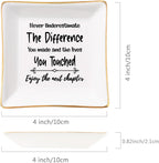 Spegiffu Retirement Gifts for Women Coworker Leaving Gifts Going Away Gift Retirement Gift Jewelry Dish for Friends Retired Teachers Nurses Doctor Boss Goodbye Farewell Gifts for Coworkers New Job