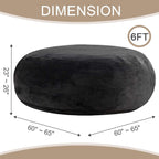 Giant Beanbag Chair 6FT Bean Bag Chairs for Adults with Filler, Reading Chair Cloud Boneless Couches for Living Room Furniture Memory Foam, Lazy Sofa