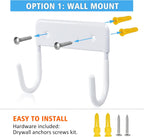 Ironing Board Hanger Wall Mount Ironing Board Holder Organizer for Laundry Rooms Door(Pure White)