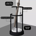 Metal Umbrella Stand, Modern Holder with Removable Water Tray, Standing Cane Storage Organizer for Home, Office, Hotel
