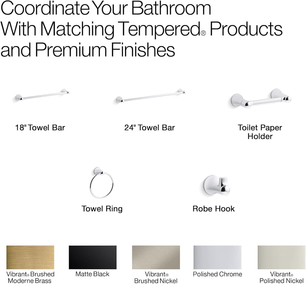 Kohler K-21955-BN Kohler K-21955 Tempered 6-7/8" Wall Mounted Towel Ring