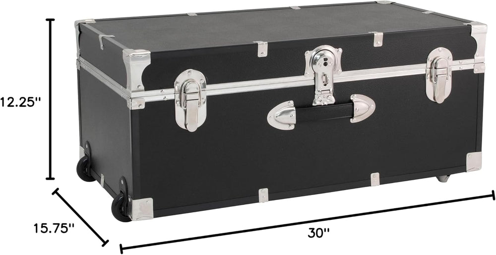 212 Main 30 in. Seward Explorer Trunk with Wheels & Lock Black