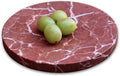 8 Inch Natural Marble Jewelry Ring Dish Tray for Women Home Decor | Real French Red Marble, multi-purpose tray for jewelry, keys, candies & nuts, lovely nightstand decorative gift for ladies