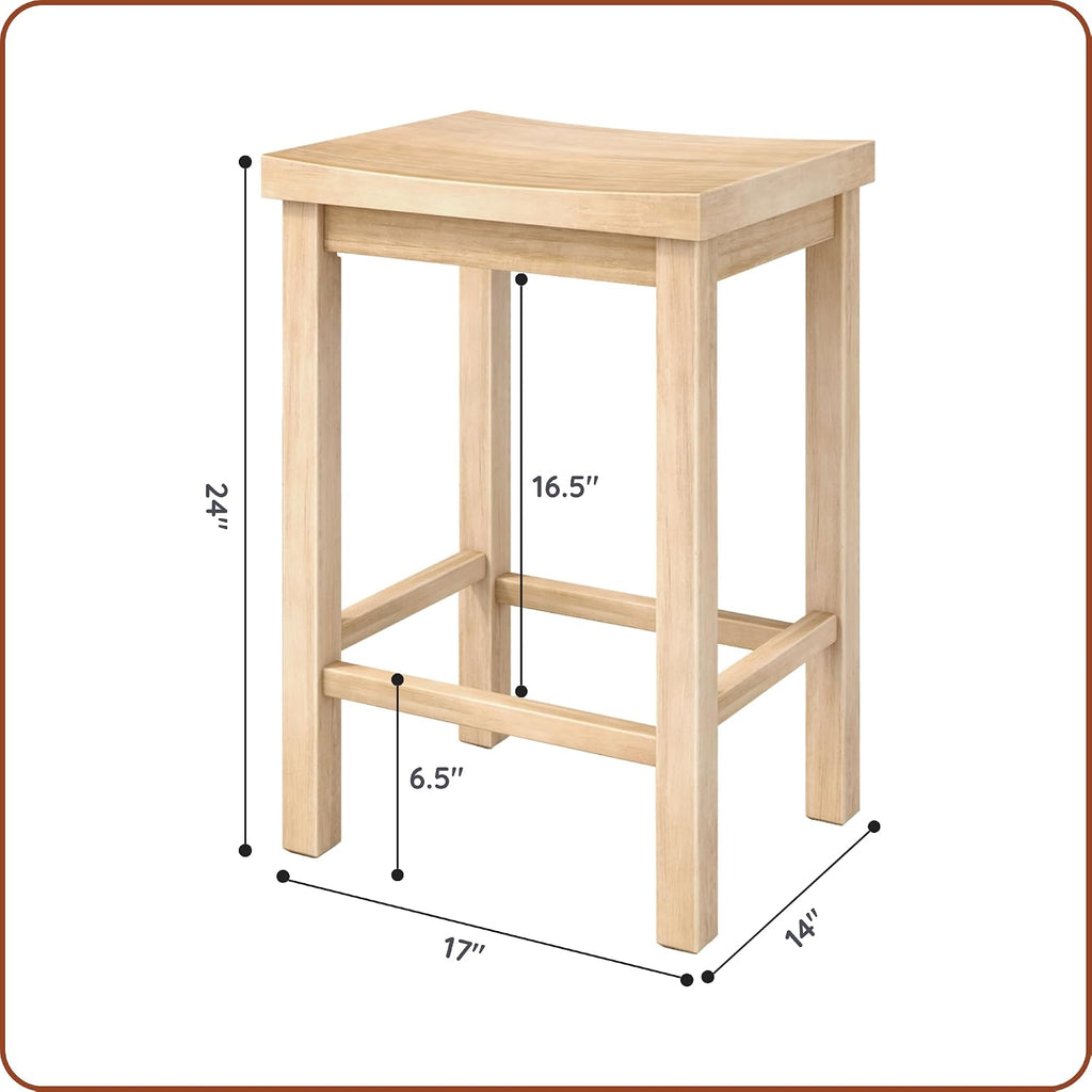 Grain & Grove Smith Bar Stool, Counter Height, Blonde