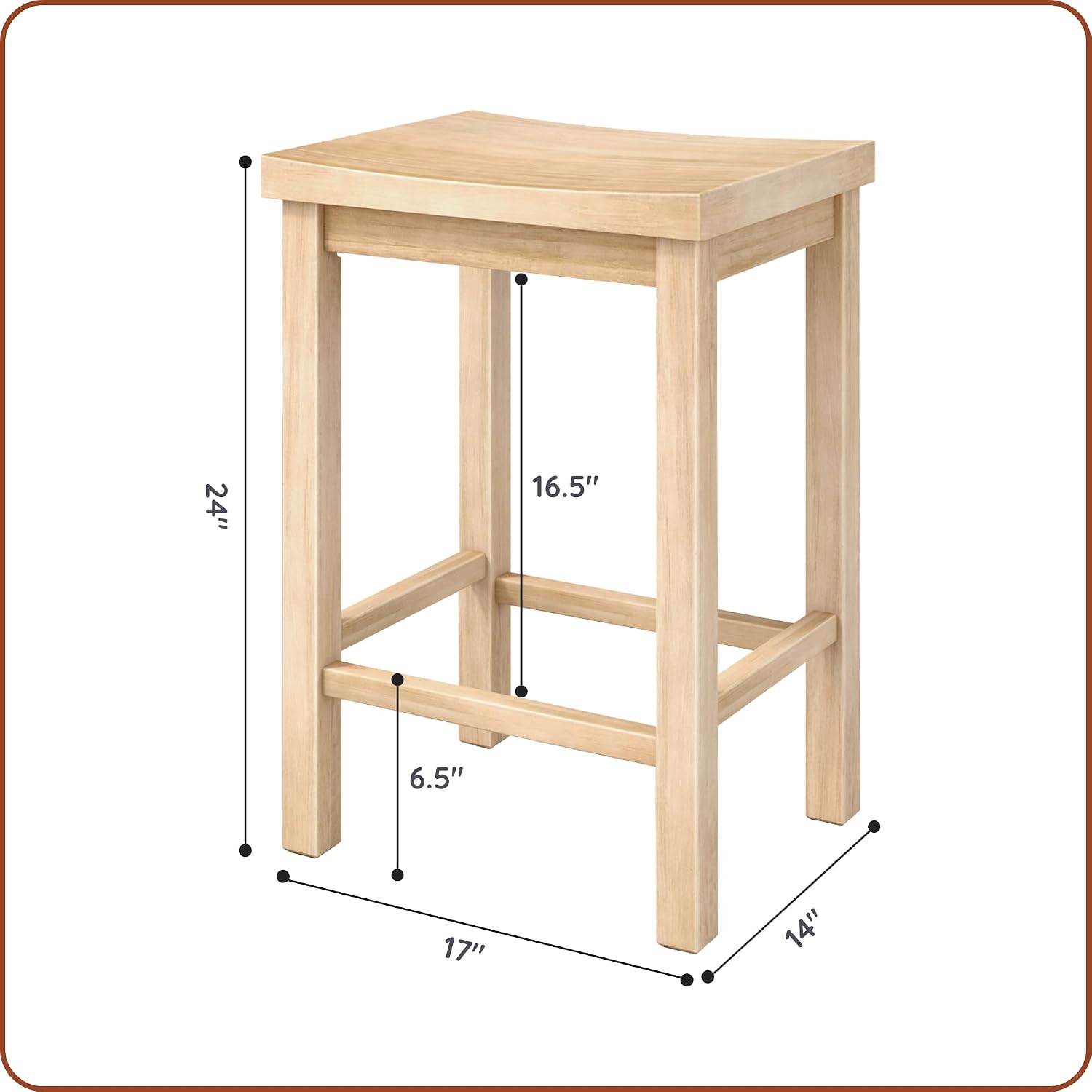 Grain & Grove Smith Bar Stool, Counter Height, Blonde