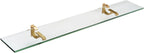 Spancraft Glass M-4.75x12-Brushed Bronze Monarch Glass Shelf, Brushed Bronze, 4.75" x 12"