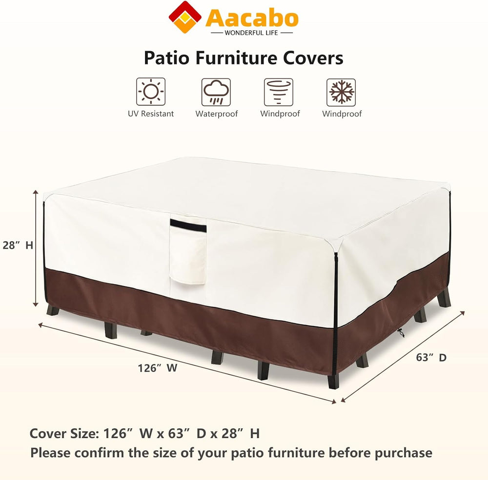 Patio Furniture Cover for 5 Pieces Set-Waterproof 600D Oxford Fabric Cover fo...