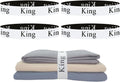 4 Pieces Bed Sheet Organizer Bands, Sheet Organizers and Storage Label Bands, Sheet Label for Bedding, Sheets Organizer for Closet,Sheet Keepers Linen Labels Bedding Bands (4Pcs King)