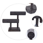 Solid Wood Scrunchie Holder Hair Tie Organizer Stand Vintage Jewelry Display Rack for Women Teen with Headband Storage