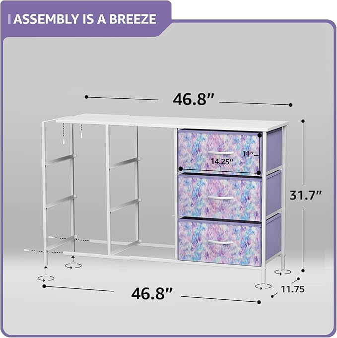 Sorbus Kids Dresser with 9 Drawers - Storage Unit Organizer Chest for Clothes - Bedroom, Kids Room, Nursery, & Closet