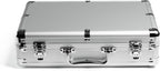 15 slots Watch organizer Case, Silver Aluminum watch storage box, hard watch travel box, padded case for watch display and organization