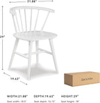 Signature Design by Ashley Grannen Modern 18" Spindle Back Dining Chair, 2 Count, White