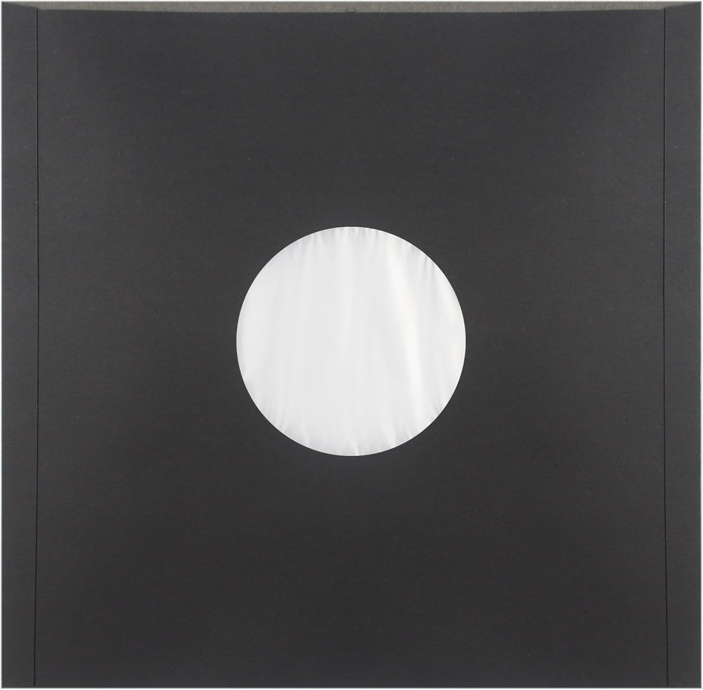 12" Premium Black Polylined Record Inner Sleeves - Archival Quality, Hea...