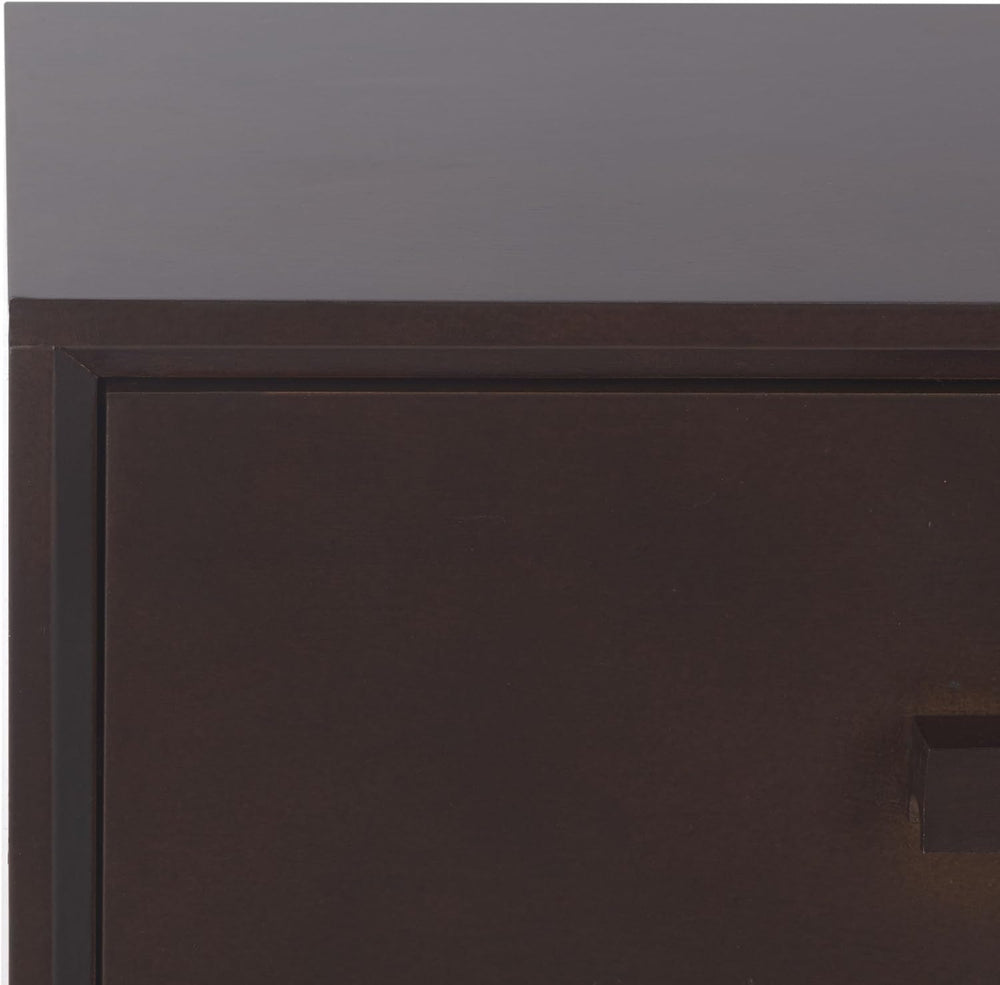 SAFAVIEH Home Collection - Pomona Dark Chocolate Nightstand, 3-Drawer Accent ...