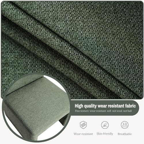 RNKSFX Modern Green Upholstered Dining Chairs Set of 6, Kitchen & Dining ...