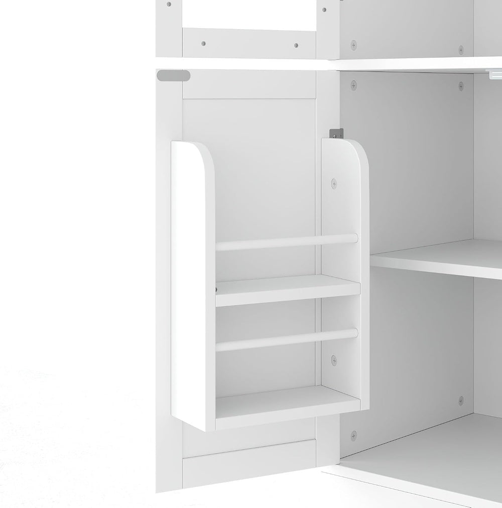 75in Tall Kitchen Pantry Cabinets with Drawers, Large Pantry Storage Cabinet ...