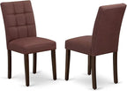 East West Furniture DOAS5-MAH-26 5 Piece Dining Room Table Set Includes A Kitchen Table and 4 Burgundy Polyester Fabric Padded Chairs, Mahogany