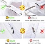 Garment Bags for Hanging Clothes 24'' x 60'' (Set of 6) Coat Covers for Closet Foldable Washable Dress Bags for Hanging Clothes for Long Dress Dance Costumes Suits Gowns Coats