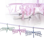 Foldable Drying Rack with 24 Clips for Drying Socks Lingerie Baby Clothes Drying Towels Rotatable Sock Drying Rack