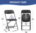 60 Pack Black Folding Chairs, Plastic Folding Chairs Outdoor Indoor, 350lb Capacity,Portable Event Chair, Lightweight Folding Chair,for Events Office Wedding Party Rental Picnic Patio