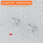 Ultrawall 2 Pcs Metal Pegboard Wall Panels, Peg Boards for Garage Tool Storage