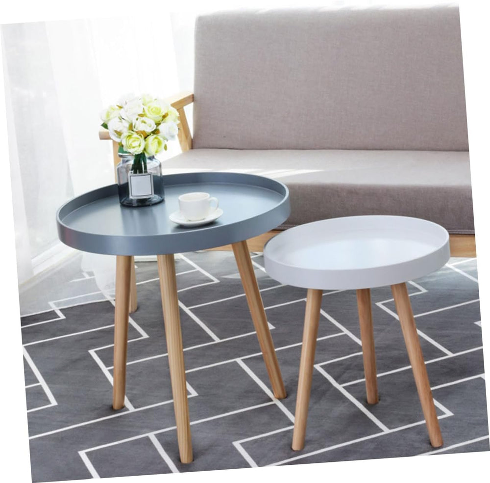 Levemolo Mini Round Sofa Side Table Nordic Style Household Corner Table White...