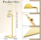 Maitys 8 Pack Gold Purse Display Stands Stainless Steel Adjustable Height Bags Display Rack Metal Handbag Holder Set for Home Store Boutique Counter Retail Floor Props Shelves