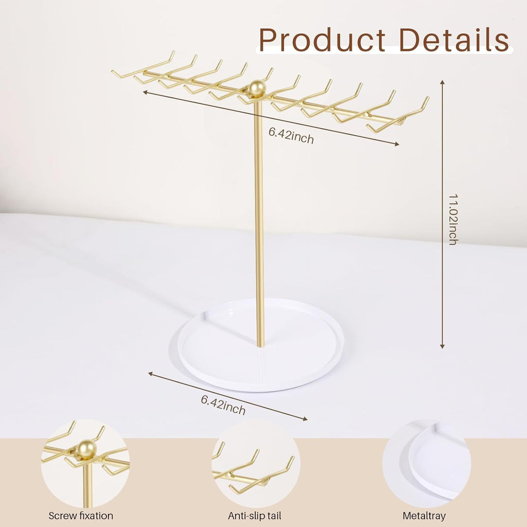 POVETIRE Baby Headband Holder Hair Bow Organizer for Girls,Metal Hair Ties Display Hairband Storage Head Wrap Stand Hair Accessories Organizer for Newborn Infant Toddler Kids