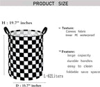 Racing Flag Kids Laundry Gift Basket Storage Hamper, Clothes Storage Organizer Bins, Shelf Basket with Handles for Room Decor