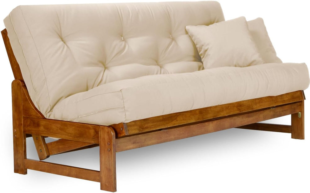 Nirvana Futons Arden Futon Set - Queen Size, Frame, 8" Mattress, Twill K...