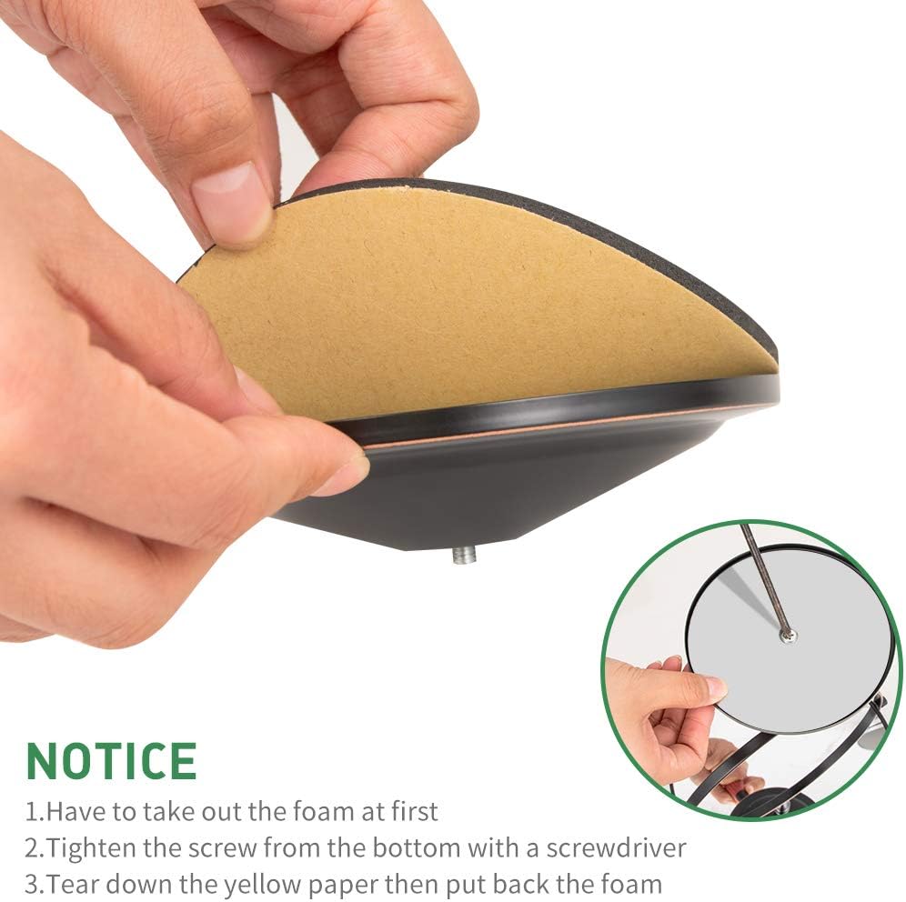 Nicesail Tabletop Makeup Mirror Magnifying Vanity Mirror 10X Rubbed Bronze