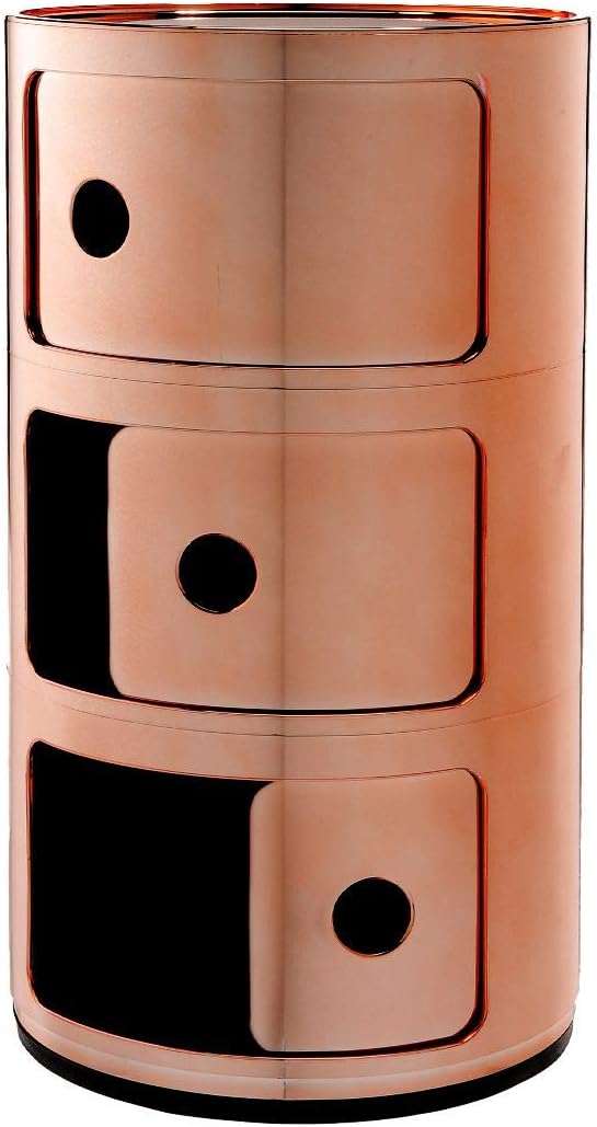 Kartell 5967/RR Componibili Drawers by Anna Castelli Ferrieri, Pack of 1, Met...