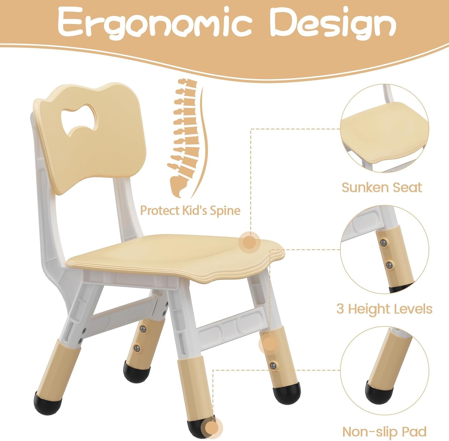 Jojoka Kids Table and 2 Chairs Set, Height Adjustable Toddler Table Chairs for Ages 2-10, Graffiti Desktop with Non-Slip Legs, Child Table Set for Home Daycare Classroom