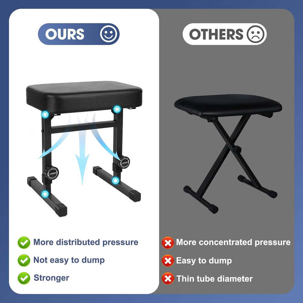 Ramzi Piano Bench Adjustable Height