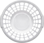 10-Pack Round White Plastic Laundry Basket, Suitable for Use in Bathrooms, Laundry Rooms, Bedrooms and Dormitories, Lightweight and Durable.