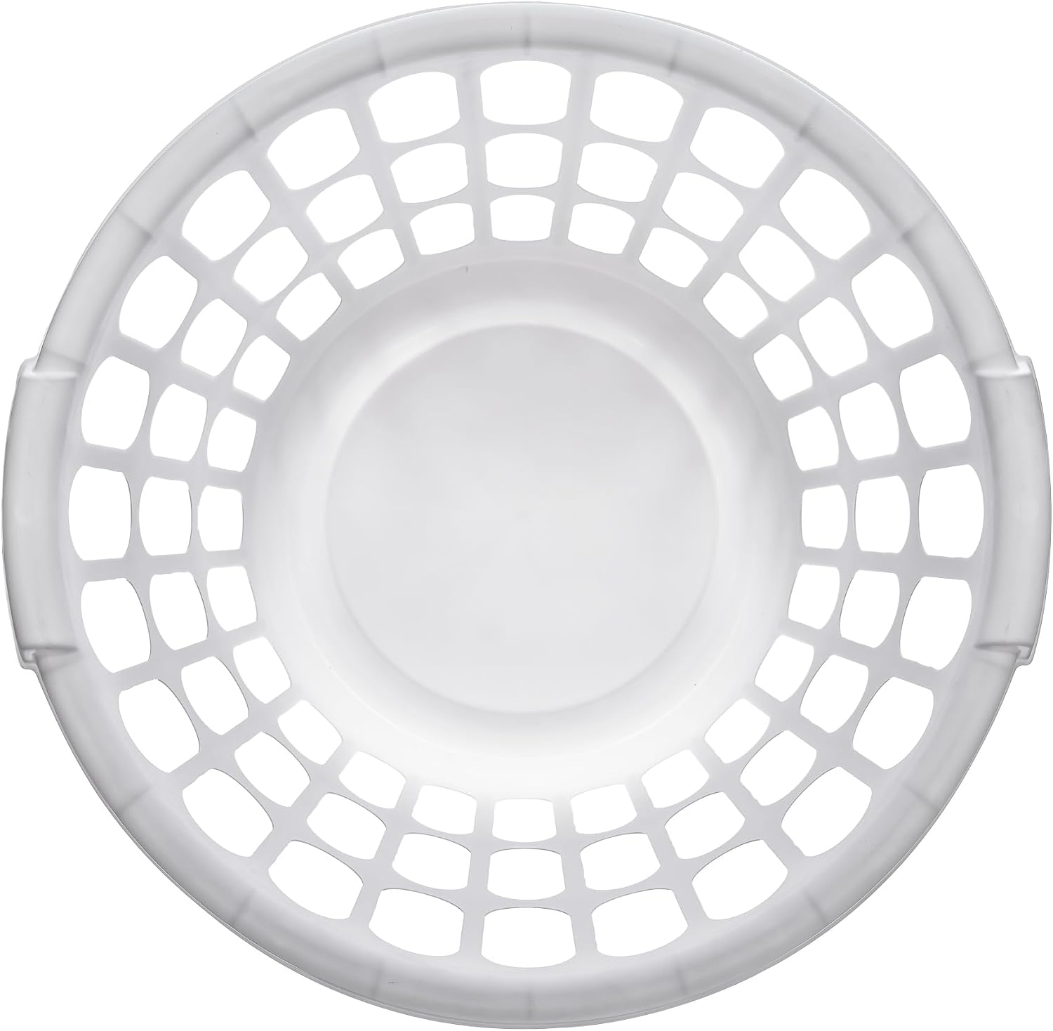 10-Pack Round White Plastic Laundry Basket, Suitable for Use in Bathrooms, Laundry Rooms, Bedrooms and Dormitories, Lightweight and Durable.