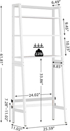 MallKing Over The Toilet Storage, Wooden 3-Tier Over-The-Toilet Rack Bathroom Space Saver Organizer, Freestanding Above Toilet with Toilet Paper Holder and Hooks (White)