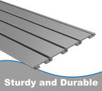 Duzzy Slatwall Panel, 4' H x 8' W PVC Slat Wall Paneling for Garage Wall Storage Organizer with Slatwall Hooks and Hangers (Grey)