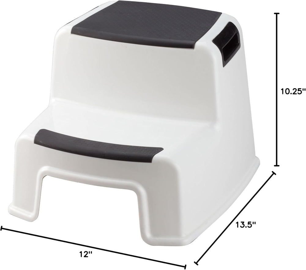 Two-Tier Portable Stepping Stool - Safe Design w/Handles|280 lb