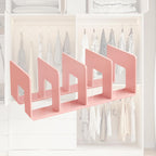Wardrobe Divider Shelf Purse Organizer for Closet Shelf Dividers Purse Display Stand for Libraries, Pink