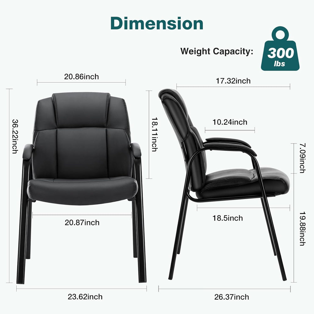 OLIXIS Office Waiting Room Chairs Set of 6, Stationary Side Guest Chair