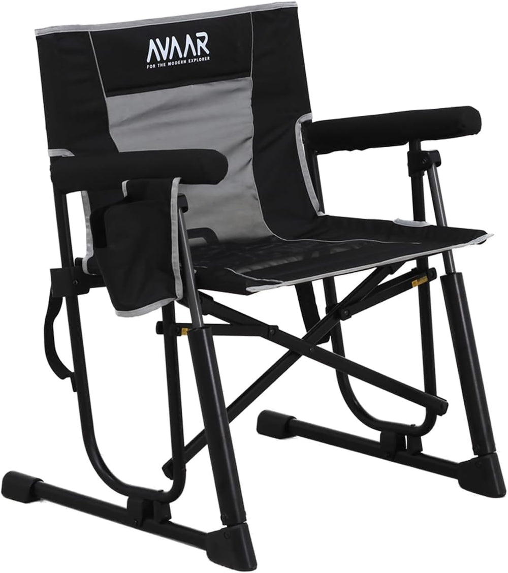 Go-Flow Compact Rocking Camping Chair,Durable Armrests,Drink Holder & Com...
