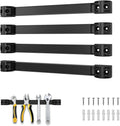 12" Magnetic Tool Holder, 4 Packs Magnetic Storage Strips Magnet Bar PVC Coated for Garage Tool Organizer Mounted Hanging Strip,Heavy Duty of Holder Easy to Install