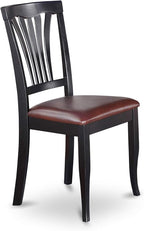 East West Furniture LGAV5-BCH-LC 5 Piece Kitchen Table Set Includes a Rectangle Dining Room Table with Butterfly Leaf and 4 Faux Leather Upholstered Chairs, 42x84 Inch, Black & Cherry