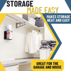 Koova Aerosol Spray Can Holder | Easy Install Wall Mount | Heavy-Duty Powder Coated Steel Storage Rack for Garage & Home | Craft Workspace Paint Bottle Organizer | Hardware Included | USA Made